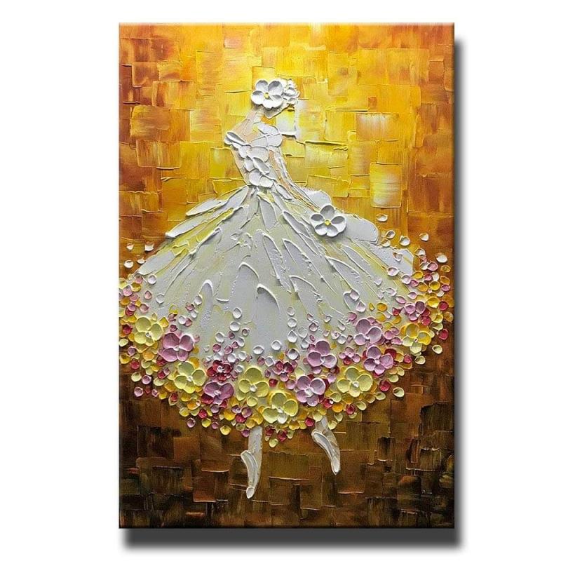 Modern Paintings Contemporary Art Texture Artwork Palette Knife Canvas Paintings Ballet Dancer Painting Acrylic Painting Abstract