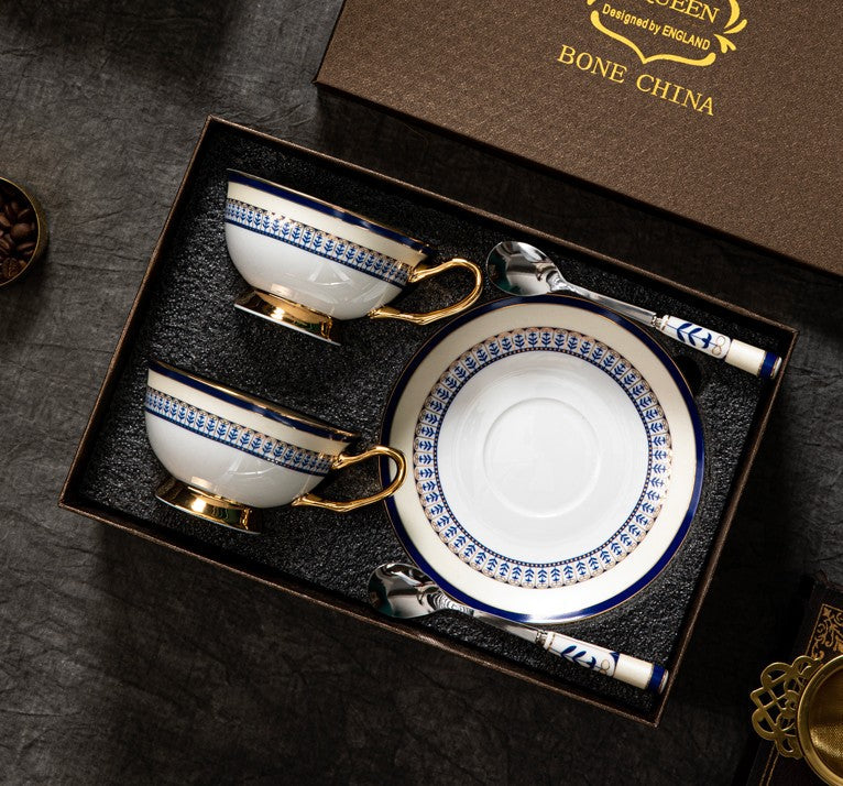 Unique Tea Cups and Saucers in Gift Box as Birthday Gift, Elegant