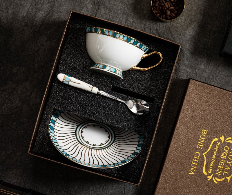 Elegant British Ceramic Coffee Cups, Bone China Porcelain Coffee Cup S