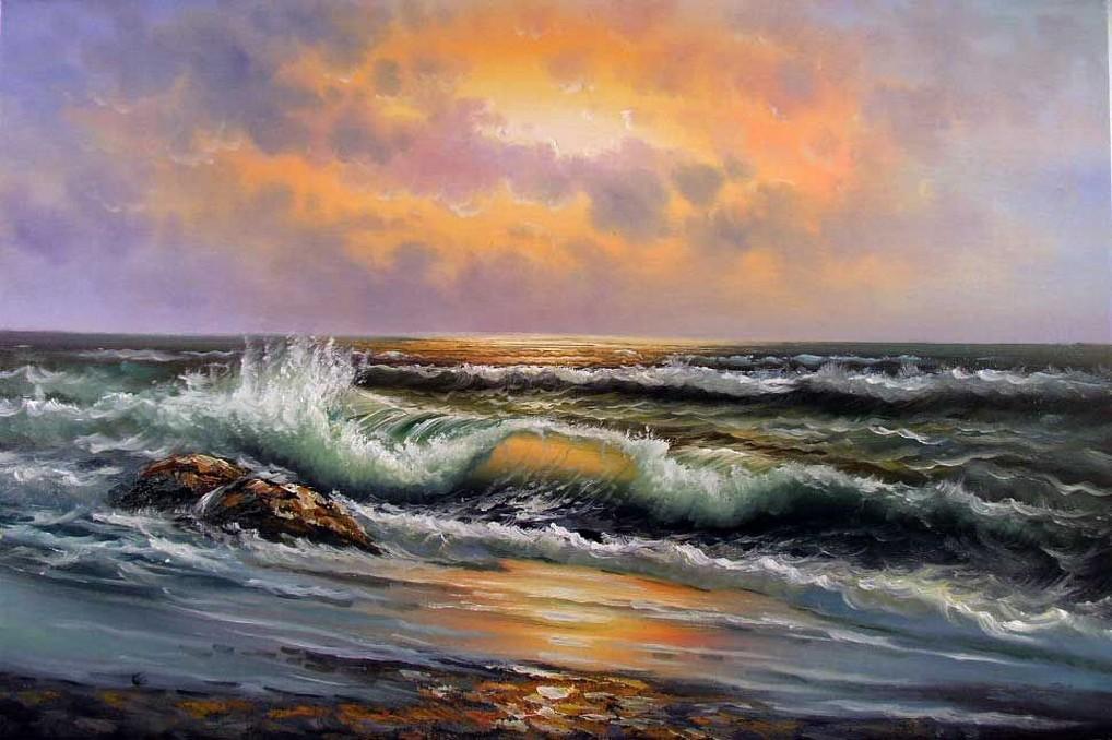 Hand painted Oil good Seascape