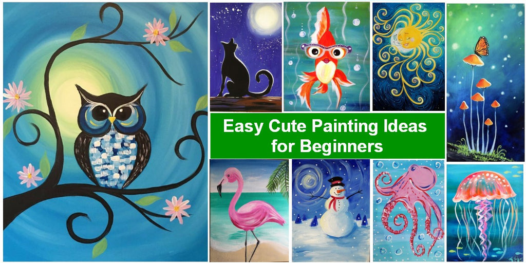 25 easy painting ideas for beginners on canvas for super fun DIY