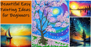 Creative Simple Painting Ideas for Beginner Artists, Unique Easy Small DIY Paintings on Canvas, Easy Landscape Oil Painting Ideas, Basic Easy Painting Ideas for Kids, Simple Modern Artwork