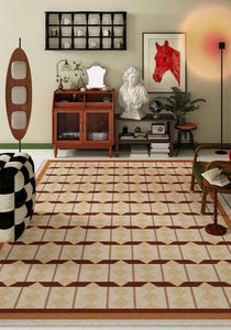 Abstract Geometric Modern Rugs, Dining Room Floor Carpets, Contemporary Modern Rugs for Bedroom, Mid Century Modern Rugs for Living Room-Grace Painting Crafts