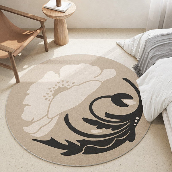 Bathroom Modern Round Rugs, Circular Modern Rugs under Coffee Table, Round Modern Rugs in Living Room, Round Contemporary Modern Rugs for Bedroom-Grace Painting Crafts