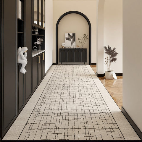 Contemporary Modern Long Hallway Runners, Easy Care Long Narrow Runner Rugs, Washable Entryway Runner Rug Ideas, Kitchen Runner Rugs, Entrance Hallway Runners-Grace Painting Crafts