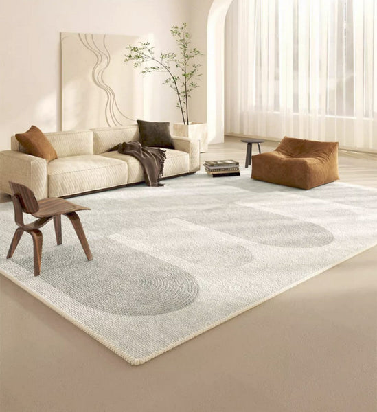 Geometric Modern Rugs for Living Room, Contemporary Abstract Rugs under Dining Room Table, Simple Modern Rugs, Large Modern Rugs for Bedroom-Grace Painting Crafts