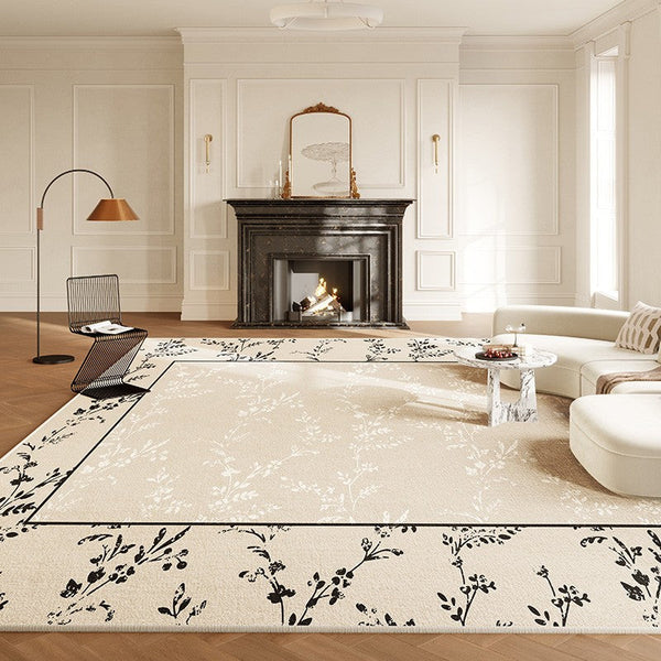 Large Modern Rugs for Sale, Dining Room Modern Rugs, Contemporary Floor Carpets for Living Room, Flower Pattern Geometric Modern Rugs in Bedroom-Grace Painting Crafts