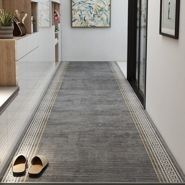 Long Hallway Runners, Extra Long Narrow Runner Rugs, Washable Entrance Hallway Grey Runners, Modern Long Hallway Runners, Kitchen Runner Rugs, Stain-resistant Non Slip Entryway Runner Rugs-Grace Painting Crafts