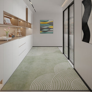 Entryway Runner Rug Ideas, Stain-resistant Non Slip Kitchen Runner Rugs, Extra Long Green Hallway Runners, Modern Hallway Runners, Easy Care Entrance Hallway Runners, Long Narrow Runner Rugs-Grace Painting Crafts