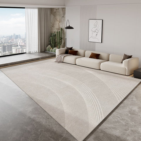 Contemporary Area Rugs for Bedroom, Living Room Modern Rugs, Modern Living Room Rug Placement Ideas, Grey Modern Floor Carpets for Dining Room-Grace Painting Crafts