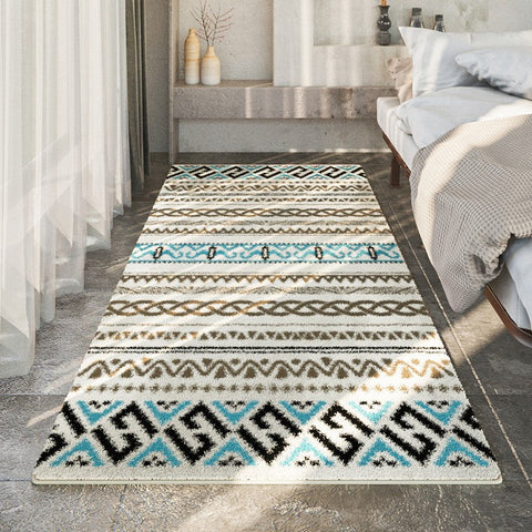 Geometric Modern Rugs for Living Room, Abstract Modern Runner Rugs Next to Bedroom, Modern Rug for Sale, Contemporary Rugs for Dining Room-Grace Painting Crafts