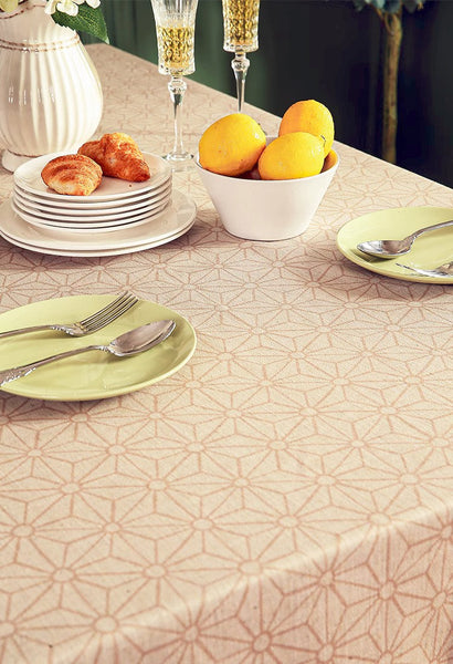 Modern Rectangle Tablecloth Ideas for Kitchen Table, Farmhouse Table Cloth for Oval Table, Rustic Flower Pattern Linen Tablecloth for Round Table-Grace Painting Crafts