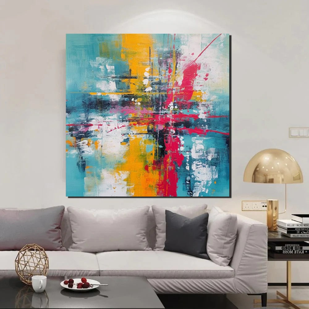 Acrylic Painting for Dining Room, Modern Contemporary Abstract Artwork, Palette Knife Painting, Heavy Texutre Wall Art, Extra Large Wall Art Painting-Grace Painting Crafts