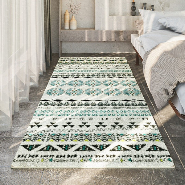 Hallway Runner Rugs, Contemporary Runner Rugs Next to Bed, Modern Runner Rugs for Entryway, Geometric Modern Rugs for Dining Room-Grace Painting Crafts