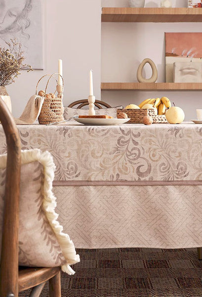 Rustic Farmhouse Table Cover for Kitchen, Outdoor Picnic Tablecloth, Large Modern Rectangle Tablecloth Ideas for Dining Room Table, Square Tablecloth for Round Table-Grace Painting Crafts