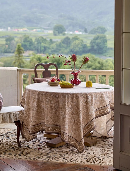 Dining Room Flower Table Cloths, Farmhouse Table Cloth, Extra Large Rectangular Table Covers for Kitchen, Square Tablecloth for Round Table-Grace Painting Crafts