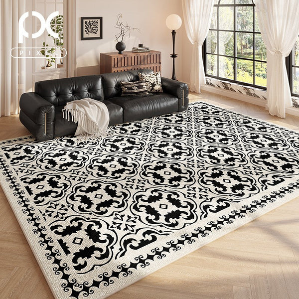 Large Modern Rugs for Living Room, Modern Rugs under Dining Room Table, Modern Carpets for Bedroom, French Style Modern Rugs Next to Bed-Grace Painting Crafts