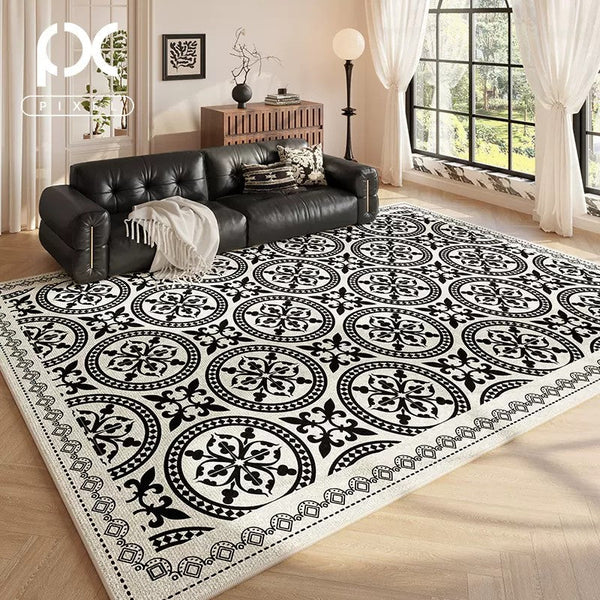 Contemporary Area Rugs for Bedroom, Abstract Floor Carpets for Dining Room, Modern Living Room Rug Placement Ideas, Living Room Modern Rugs-Grace Painting Crafts