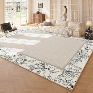 Large Modern Rugs for Bedroom, Abstract Contemporary Modern Rugs for Living Room, French Style Modern Rug Placement Ideas for Dining Room-Grace Painting Crafts