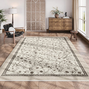 Unique Large Contemporary Floor Carpets for Living Room, Flower Pattern Modern Rugs in Bedroom, Modern Rugs for Sale, Dining Room Modern Rugs-Grace Painting Crafts