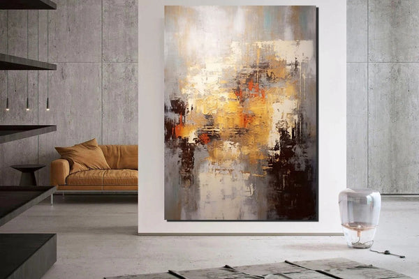 Simple Modern Art, Wall Art Paintings, Buy Paintings Online, Simple Abstract Painting, Large Paintings for Bedroom, Bedroom Wall Art Paintings-Grace Painting Crafts