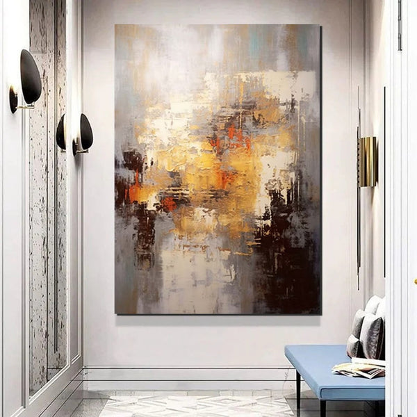 Simple Modern Art, Wall Art Paintings, Buy Paintings Online, Simple Abstract Painting, Large Paintings for Bedroom, Bedroom Wall Art Paintings-Grace Painting Crafts