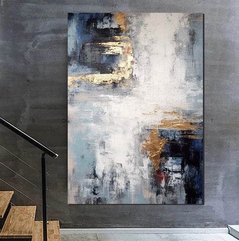 Simple Wall Art Ideas, Large Acrylic Canvas Paintings, Heavy Texture Painting, Bedroom Abstract Paintings, Modern Abstract Painting-Grace Painting Crafts