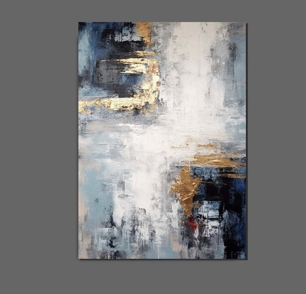 Simple Wall Art Ideas, Large Acrylic Canvas Paintings, Heavy Texture Painting, Bedroom Abstract Paintings, Modern Abstract Painting-Grace Painting Crafts