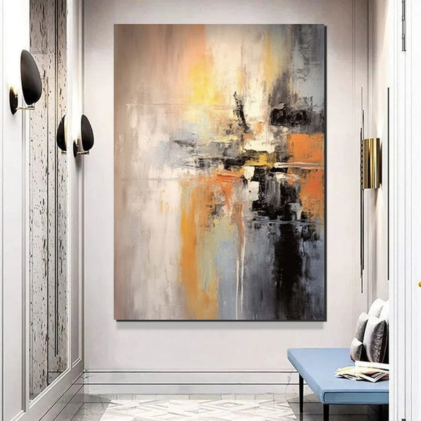 Heavy Texture Painting, Bedroom Abstract Paintings, Large Acrylic Canvas Paintings, Simple Wall Art Ideas, Modern Abstract Painting-Grace Painting Crafts