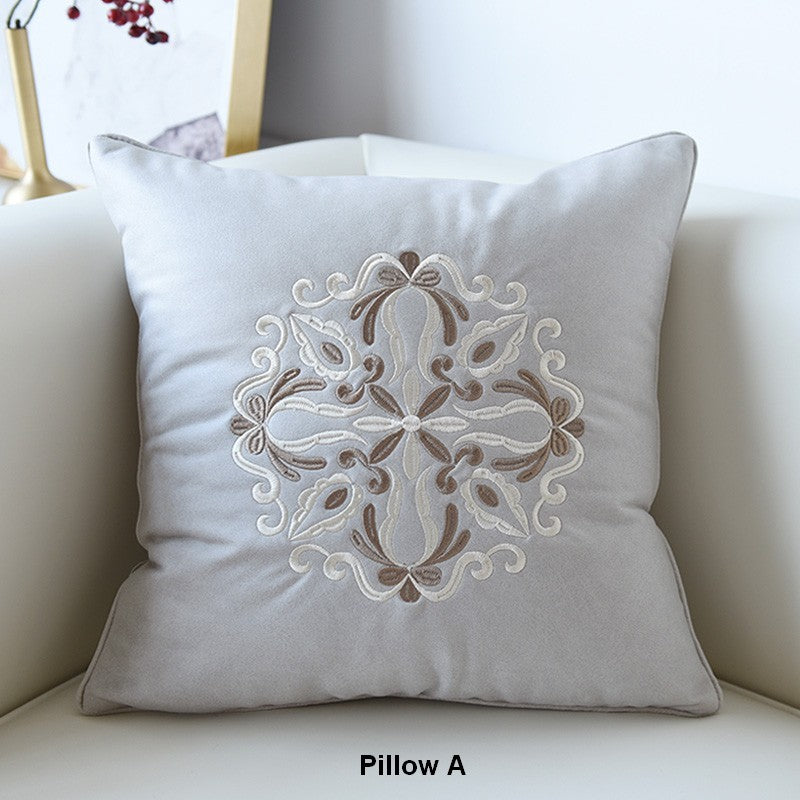 Modern Sofa Pillows, Flower Pattern Decorative Throw Pillows, Contemporary Throw Pillows, Large Decorative Pillows for Living Room-Grace Painting Crafts