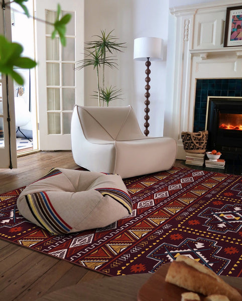 Morocco Area Rugs for Living Room, Traditional Colorful Persian Rugs for Dining Room, Traditional Persain Rugs for Bedroom-Grace Painting Crafts