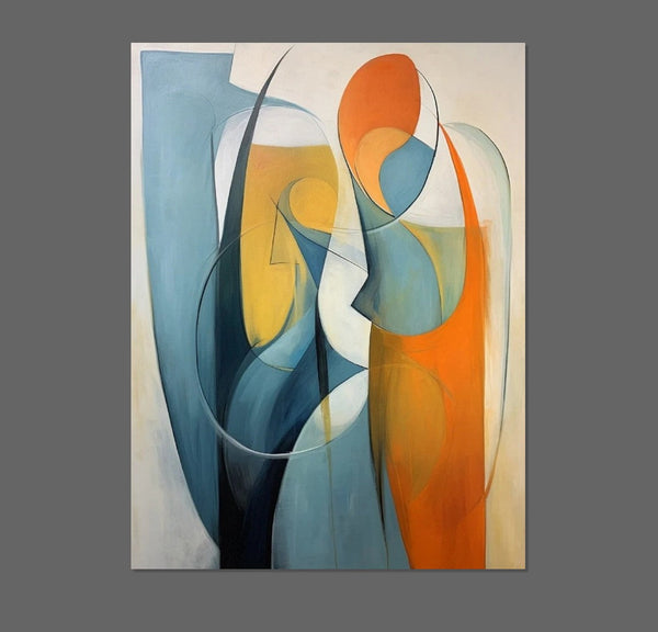 Simple Modern Art, Bedroom Wall Art Paintings, Large Painting on Canvas, Acrylic Abstract Paintings, Buy Abstract Painting Online-Grace Painting Crafts