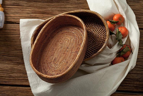 Indonesia Woven Storage Basket, Small Rattan Storage Basket, Kitchen Storage Basket, Storagey Basket for Pantry-Grace Painting Crafts