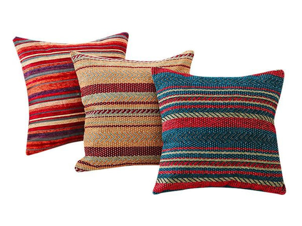 Bohemian Decorative Sofa Pillows, Geometric Pattern Chenille Throw Pillow for Couch, Decorative Throw Pillows-Grace Painting Crafts