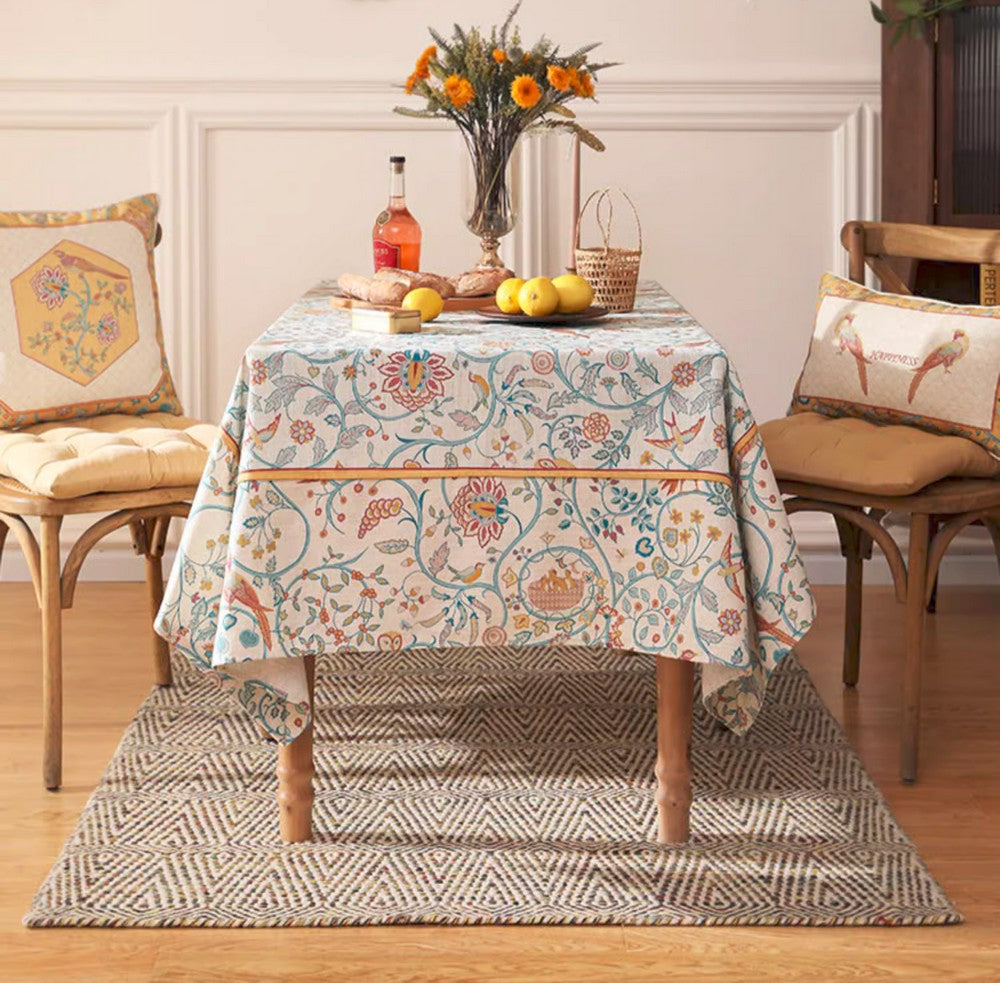 Outdoor Picnic Tablecloth, Large Modern Rectangle Tablecloth Ideas for Dining Room Table, Rustic Farmhouse Table Cover, Square Tablecloth for Round Table-Grace Painting Crafts