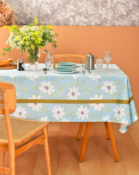 Modern Table Cloths for Dining Room, Farmhouse Cotton Table Cloth, Kitchen Rectangular Table Covers, Square Tablecloth for Round Table, Wedding Tablecloth-Grace Painting Crafts