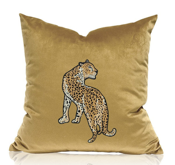 Contemporary Throw Pillows, Cheetah Decorative Cushion, Modern Sofa Pillows, Decorative Pillows for Living Room-Grace Painting Crafts