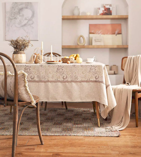 Rustic Farmhouse Table Cover for Kitchen, Outdoor Picnic Tablecloth, Large Modern Rectangle Tablecloth Ideas for Dining Room Table, Square Tablecloth for Round Table-Grace Painting Crafts