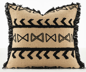 Ethnic Square Modern Throw Pillows for Couch, Contemporary Modern Sofa Pillows, Decorative Throw Pillows for Bedroom, Large Throw Pillow for Interior Design-Grace Painting Crafts