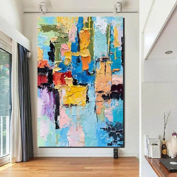 Abstract Acrylic Wall Painting, Extra Large Paintings for Living Room, Modern Abstract Art for Bedroom, Simple Painting Ideas, Hand Painted Wall Painting-Grace Painting Crafts