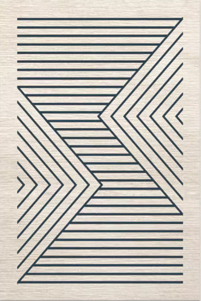 Contemporary Rugs for Living Room, Bathroom Runner Rugs, Bohemian Stripe Runner Rugs Next to Bed, Large Modern Rugs for Dining Room-Grace Painting Crafts