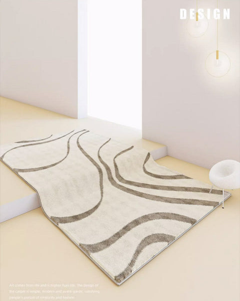 Modern Hallway Runner Rugs, Dining Room Modern Rug Ideas, Large Modern Rugs for Living Room, Contemporary Rugs Next to Bed, Modern Runner Rugs for Entryway-Grace Painting Crafts