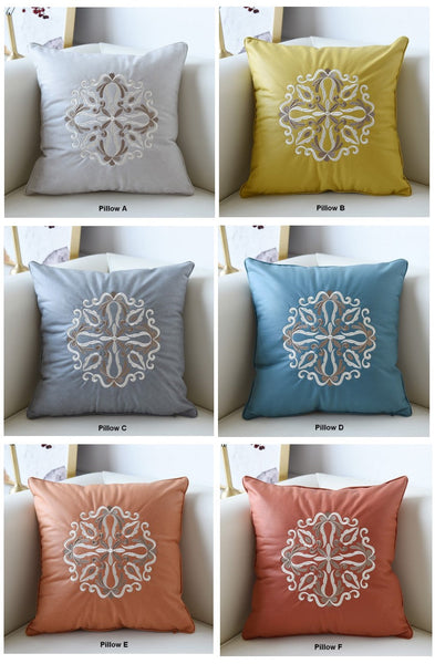 Modern Throw Pillows, Decorative Flower Pattern Throw Pillows for Couch, Contemporary Decorative Pillows, Modern Sofa Pillows-Grace Painting Crafts