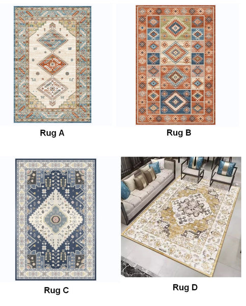 Morocco Area Rugs for Living Room, Traditional Persain Rugs for Bedroom, Traditional Colorful Persian Rugs, Vintage Area Rugs for Dining Room-Grace Painting Crafts