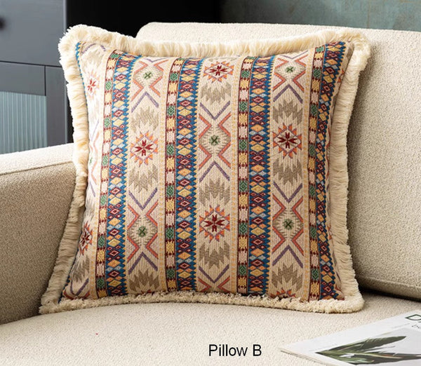 Bohemian Decorative Sofa Pillows for Living Room, Oriental Throw Pillow for Couch, Modern Geometric Decorative Throw Pillows for Bedroom-Grace Painting Crafts