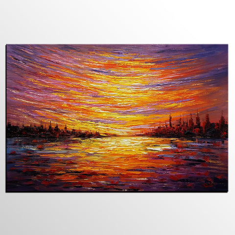 Landscape Painting, Large Wall Art, Canvas Art, Abstract Art, Original Artwork, Custom Canvas Painting, Modern Art, Oil Painting 220-Grace Painting Crafts