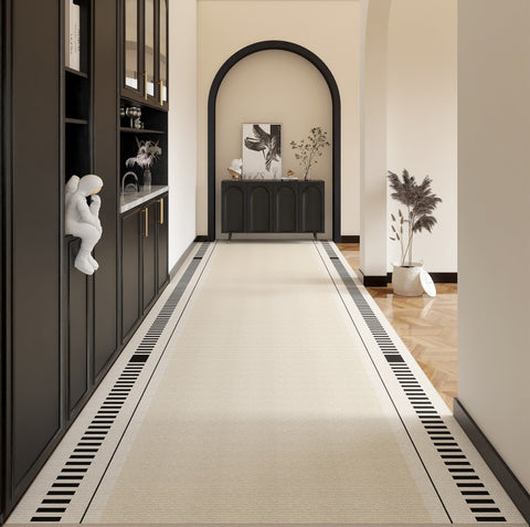 Contemporary Modern Long Hallway Runners, Washable Entryway Runner Rug Ideas, Kitchen Runner Rugs, Extra Long Narrow Runner Rugs-Grace Painting Crafts