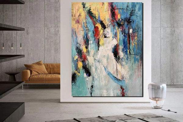 Palette Knife Paintings, Acrylic Paintings on Canvas, Large Paintings Behind Sofa, Abstract Painting for Living Room, Bedroom Modern Wall Art Paintings-Grace Painting Crafts