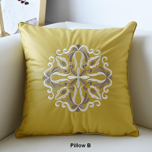 Modern Sofa Pillows, Flower Pattern Decorative Throw Pillows, Contemporary Throw Pillows, Large Decorative Pillows for Living Room-Grace Painting Crafts