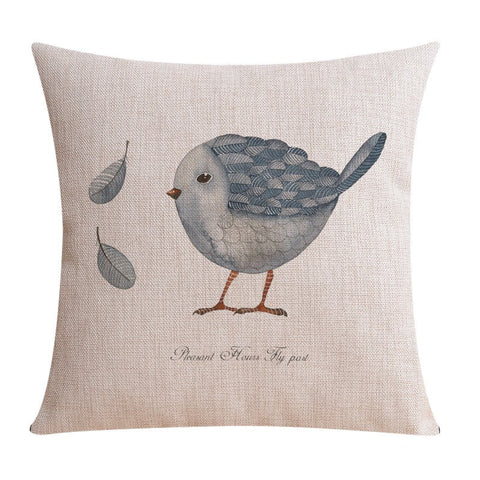 Simple Decorative Pillow Covers, Decorative Sofa Pillows for Children's Room, Love Birds Throw Pillows for Couch, Singing Birds Decorative Throw Pillows-Grace Painting Crafts